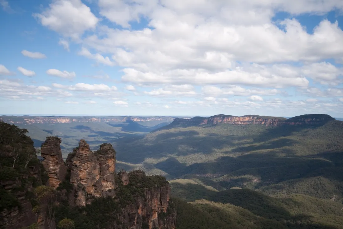 Three Sisters in den Blue Mountains, Australien